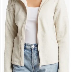 Spyder Oatmeal Heather Sherpa Lined Knit Zipper Front Jacket